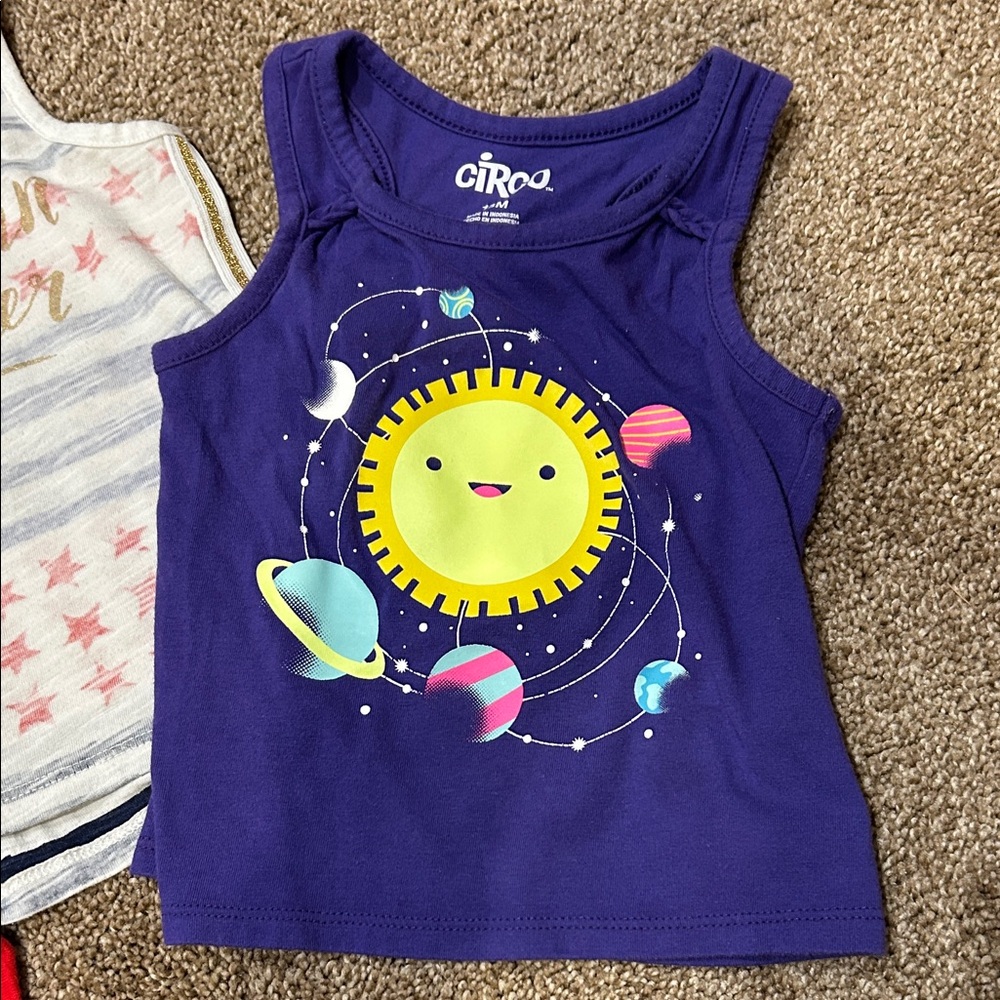 Cat & Jack Colorful Tank Top Bundle of 6 12-18 Months - Picture 5 of 8